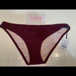 Swimsuit bottoms- Burgundy- Brand New. Large